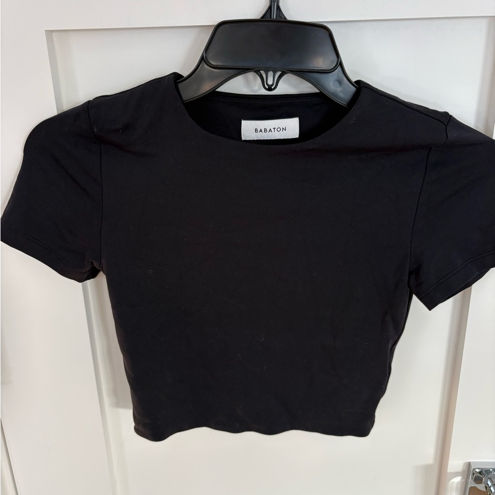 Babaton Black Crop Top XS black